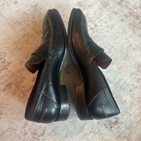 Mezlan Toulon Black Leather Slip-on Dress Shoes Loafers Men’s Sz 10 - Picture 5 of 9